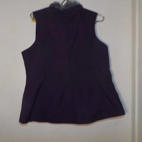 Noble Outfitters Quilted Cotton & Faux Fur Vest Big Girl's Sz L - Picture 5 of 5